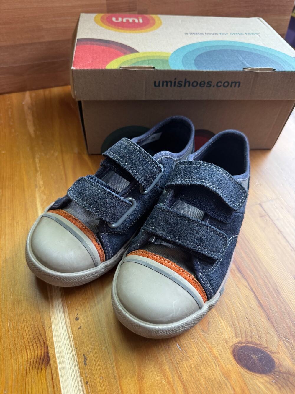 Umi Cruz Velcro First Walker Toddler Sneakers - Navy Multi (Size US 12